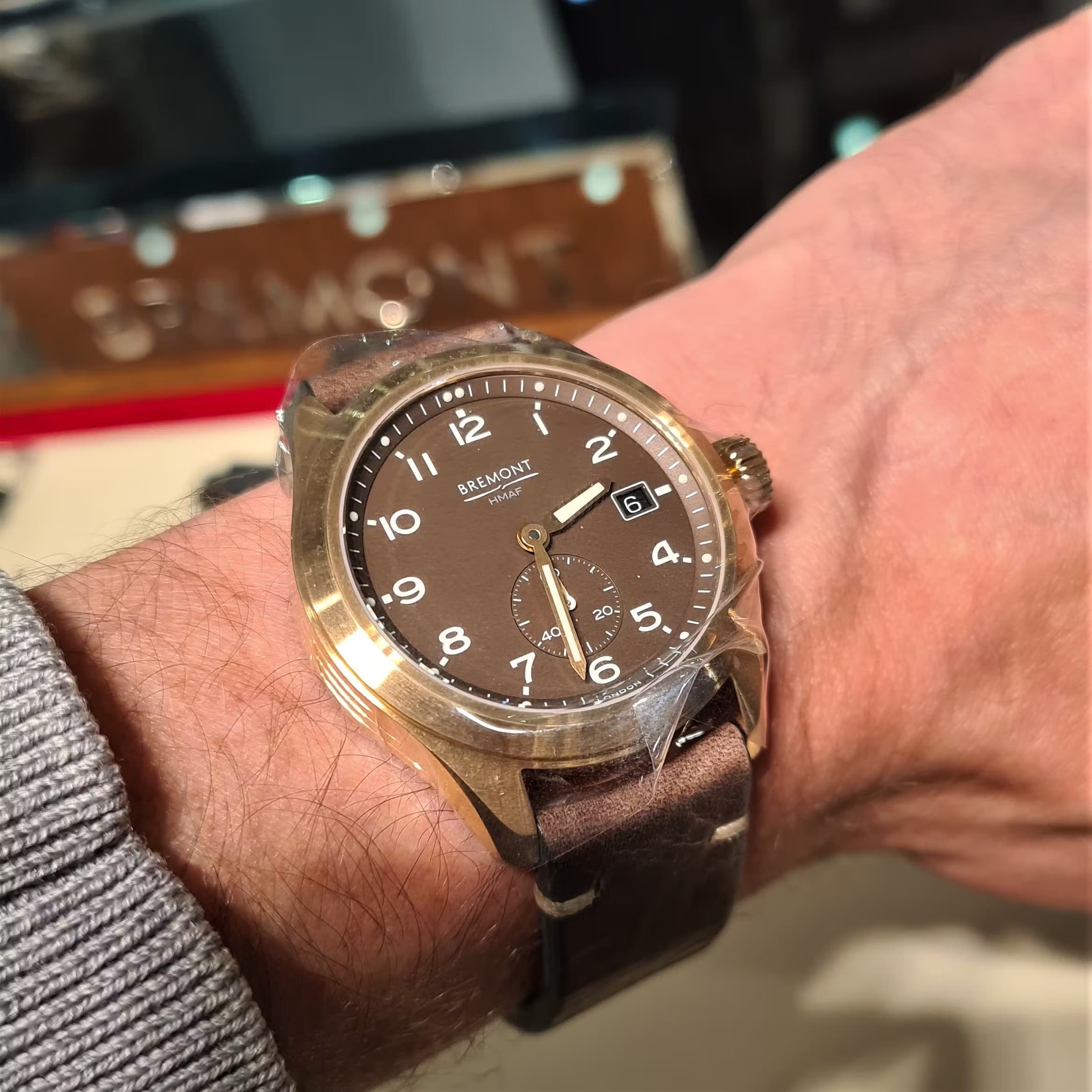 A Bremont Broadsword in Bronze. The Broadsword range is made in official partnership with the UK Armed Forces.