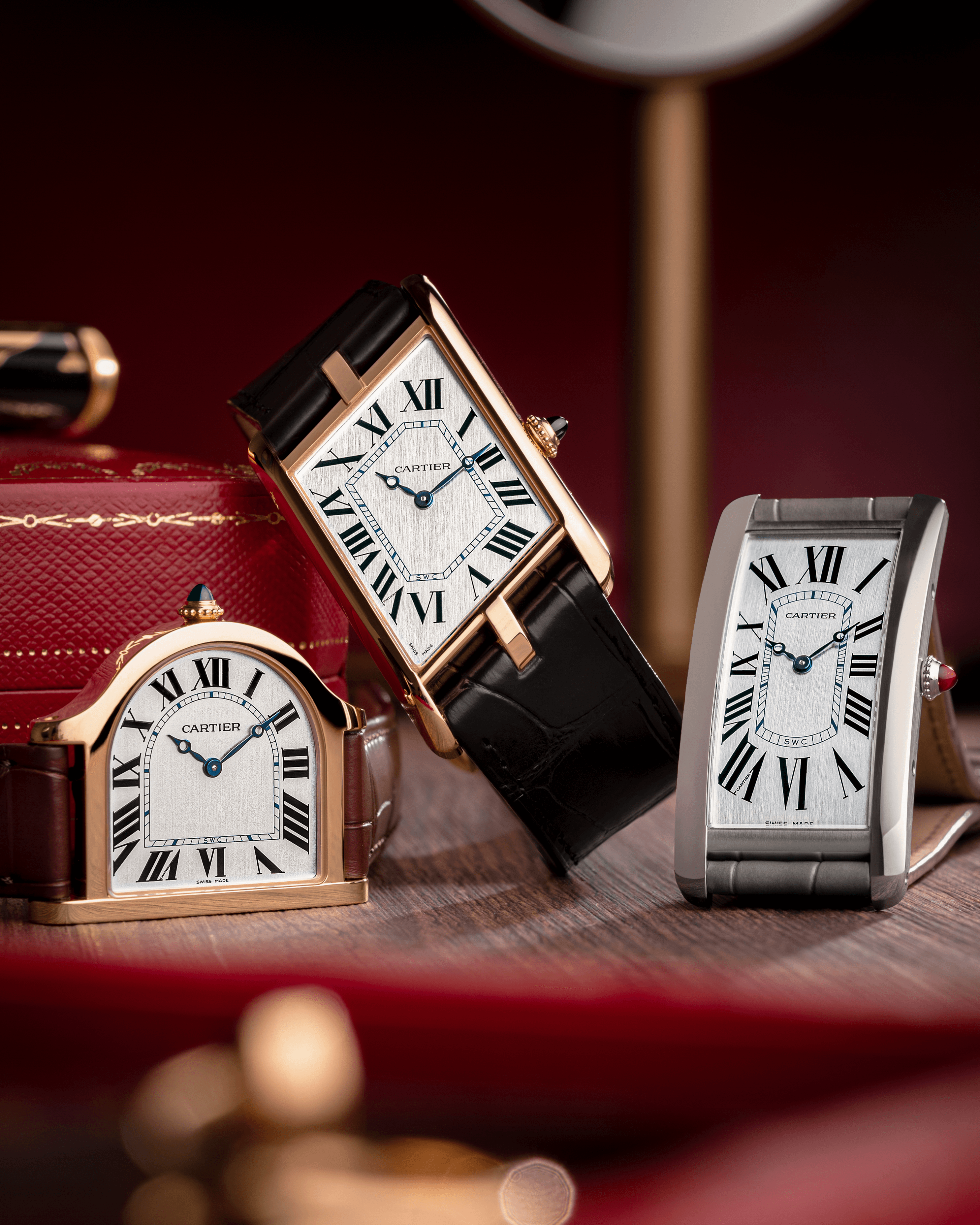 three cartier dress watches made for singapore watch club